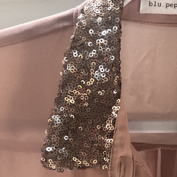 Blu Pepper Sheer Glitter Blouse - Picture 7 of 9